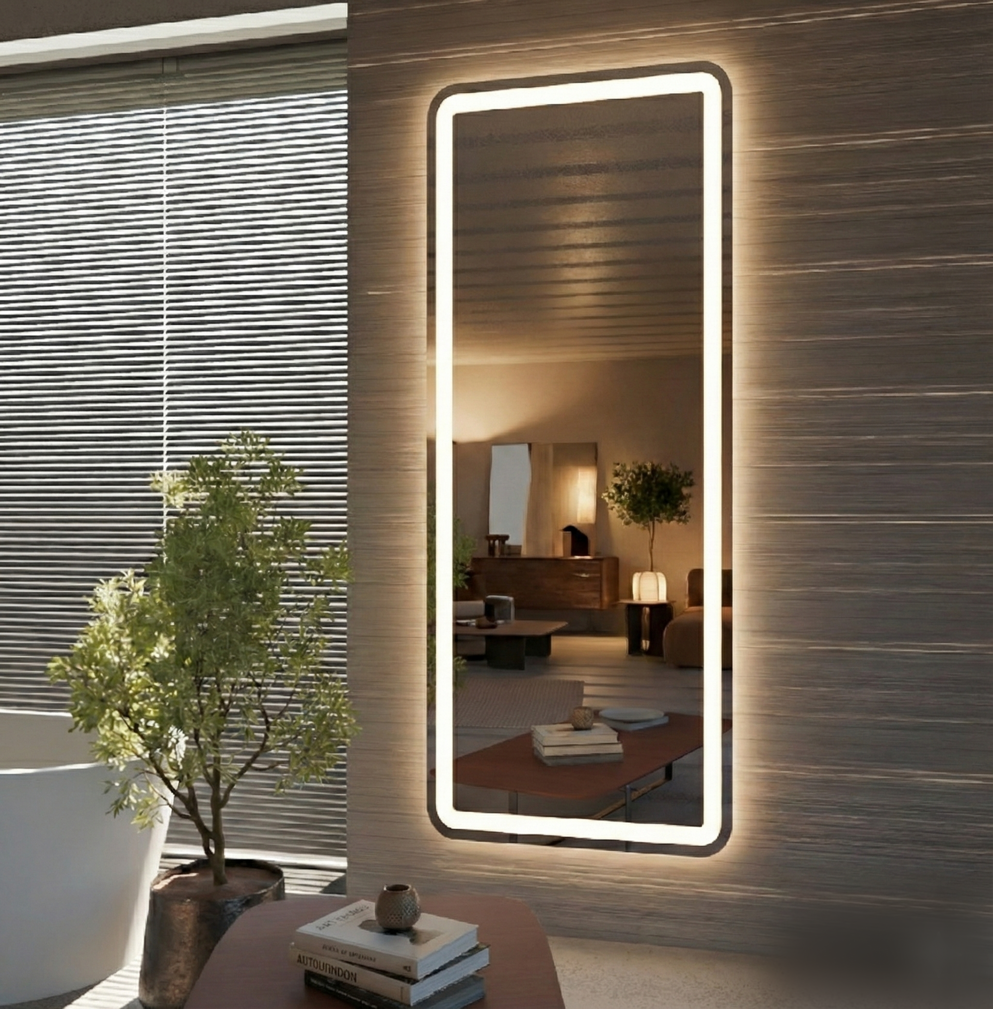 Diktörgen Ledli Boy Aynası